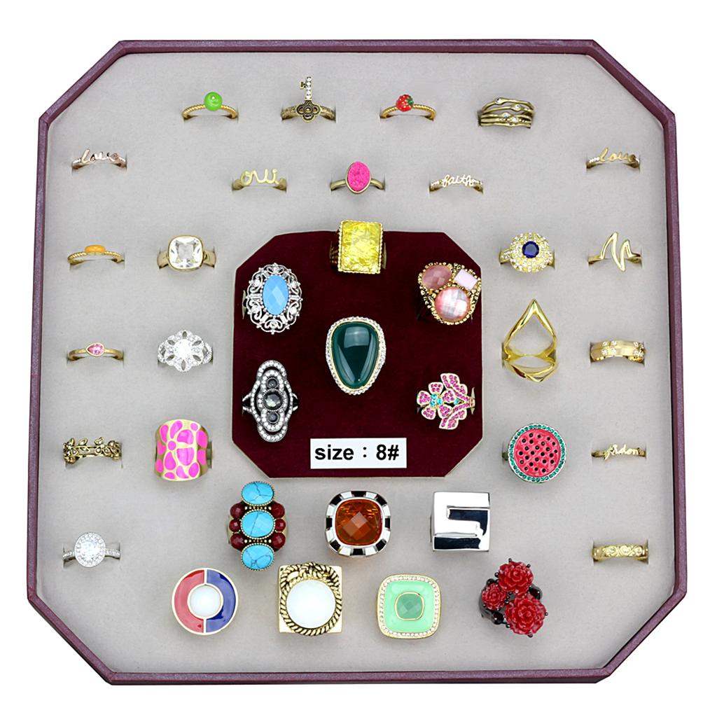 VK-037-SIZE8 - Assorted Brass Ring with Assorted in Assorted