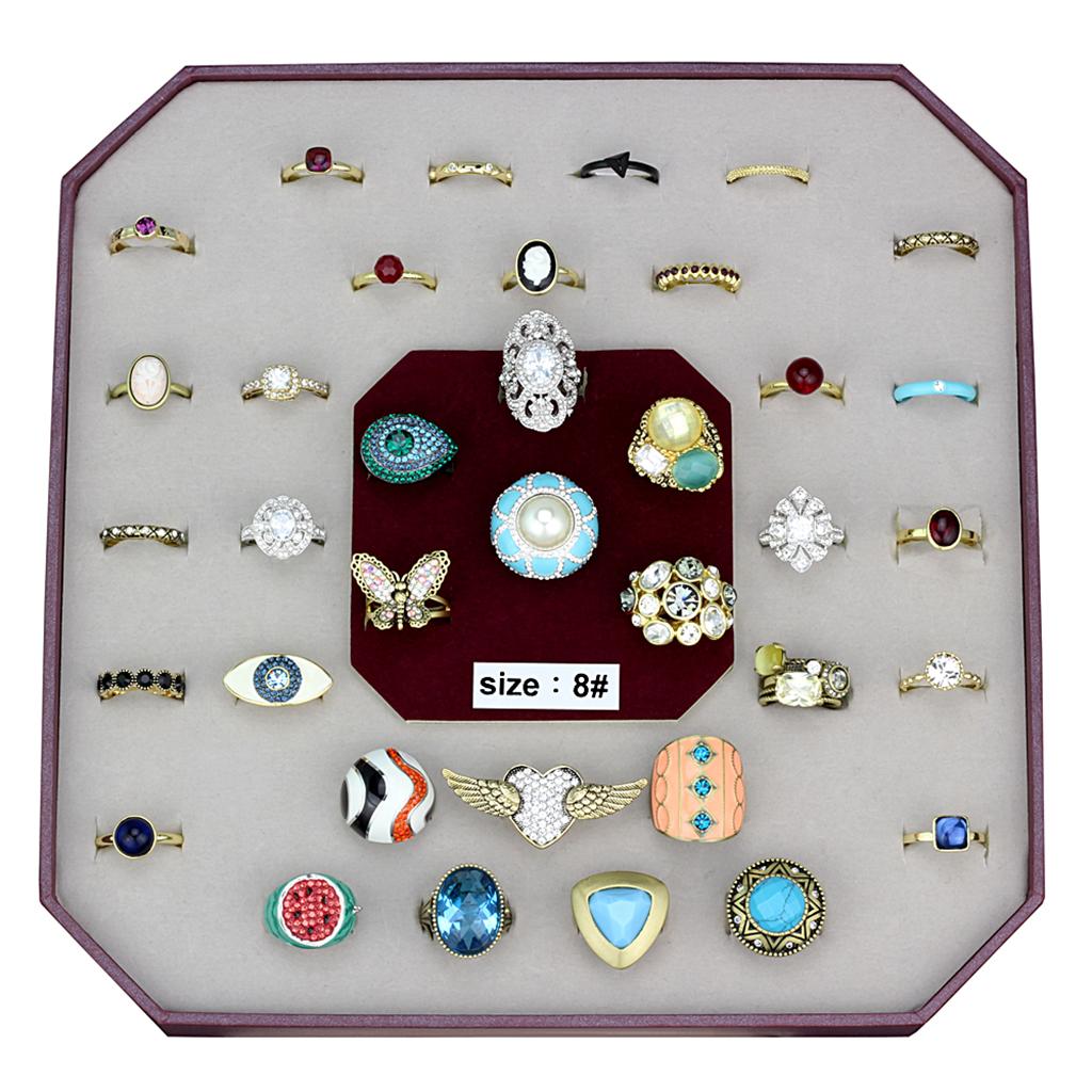 VK-039-SIZE8 - Assorted Brass Ring with Assorted in Assorted