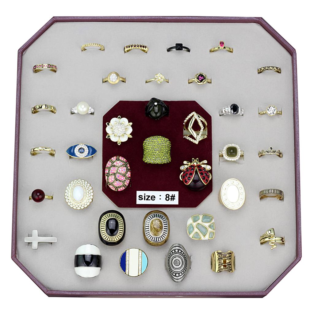 VK-042-SIZE8 - Assorted Brass Ring with Assorted in Assorted