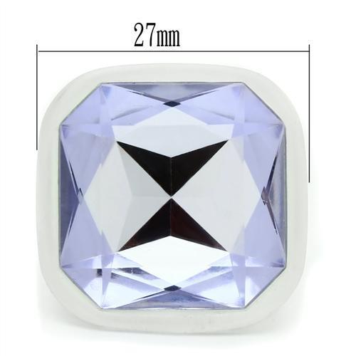 VL013 - Resin Ring with Synthetic Acrylic in Light Amethyst