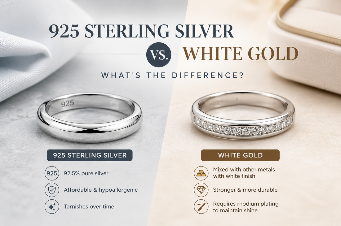 925 Sterling Silver vs. White Gold: What's the Difference?