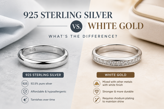 925 Sterling Silver vs. White Gold: What's the Difference?