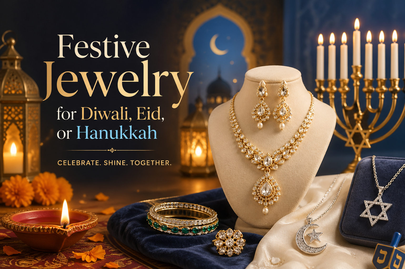 Festive Jewelry for Diwali, Eid, or Hanukkah