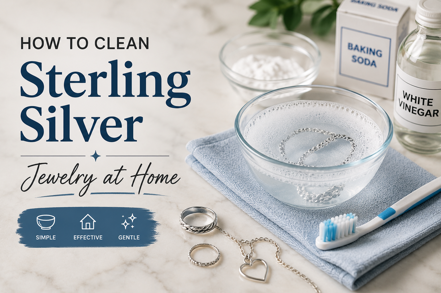 How to Clean Sterling Silver Jewelry at Home