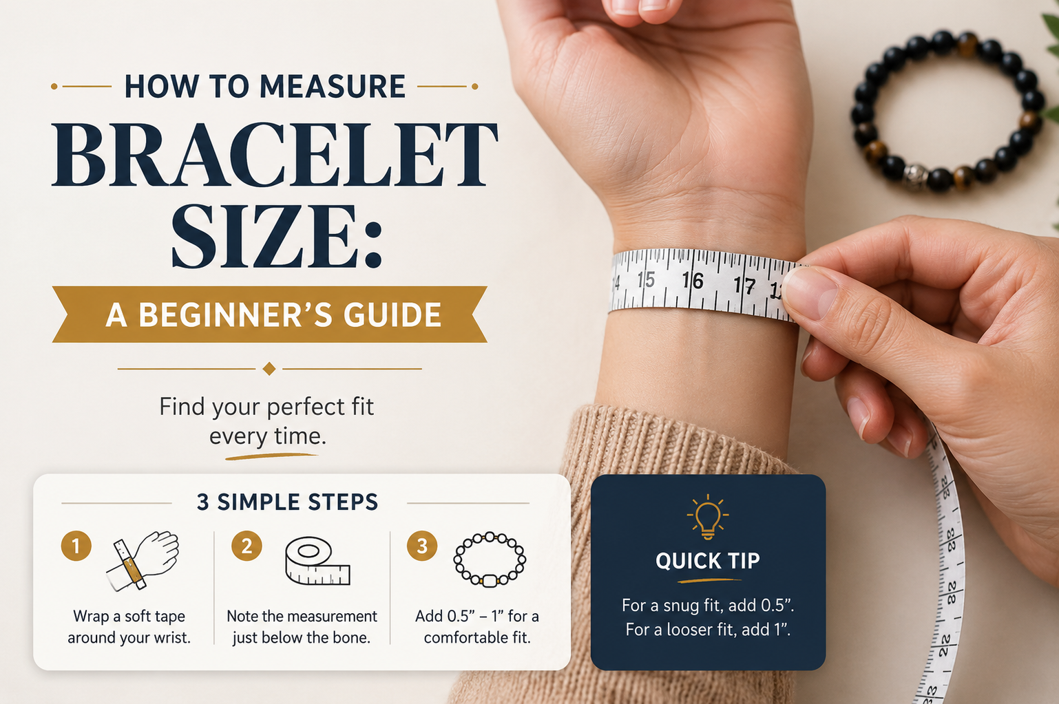 How to Measure Bracelet Size A Beginner's Guide