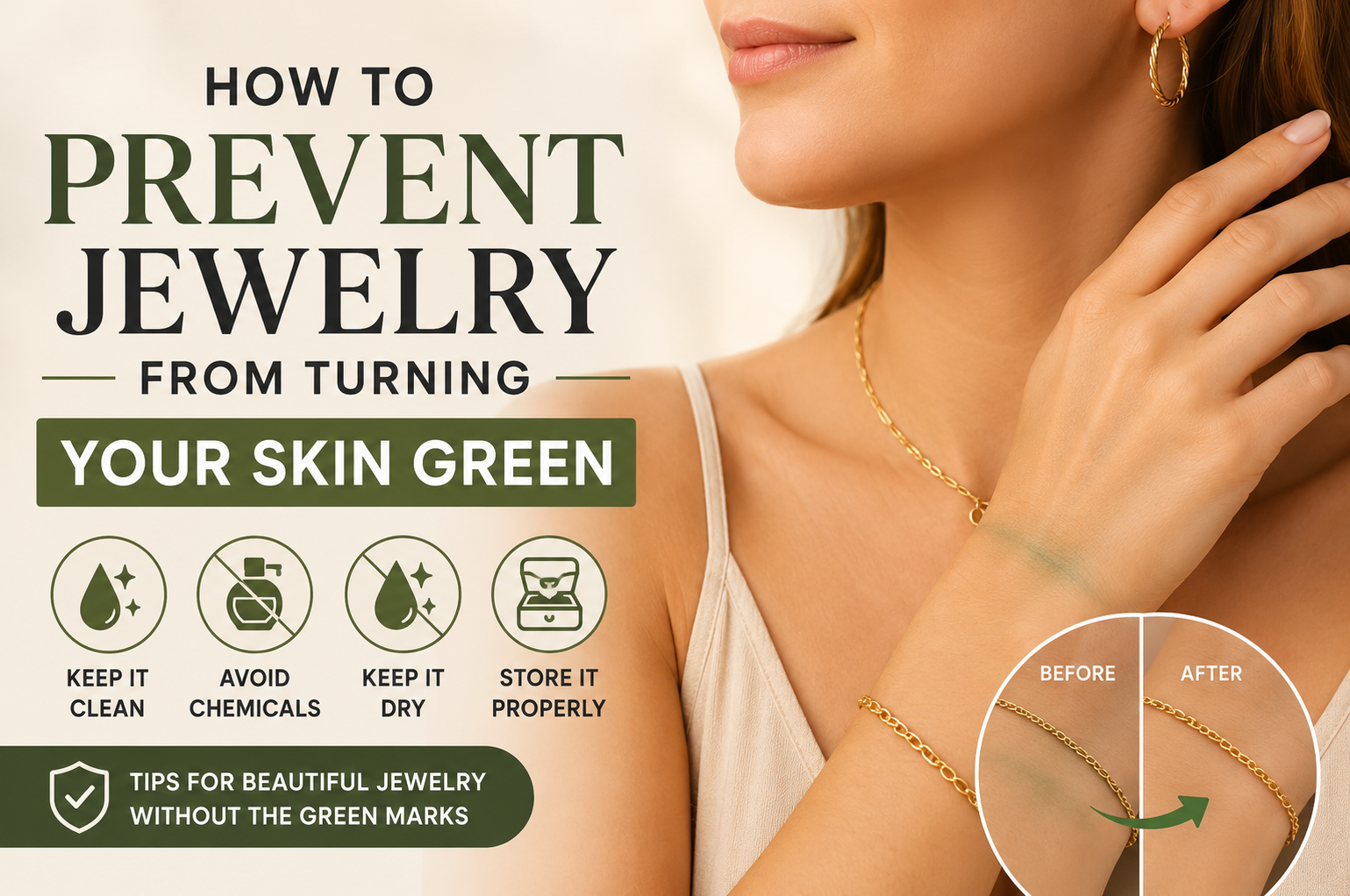 How to Prevent Jewelry from Turning Your Skin Green