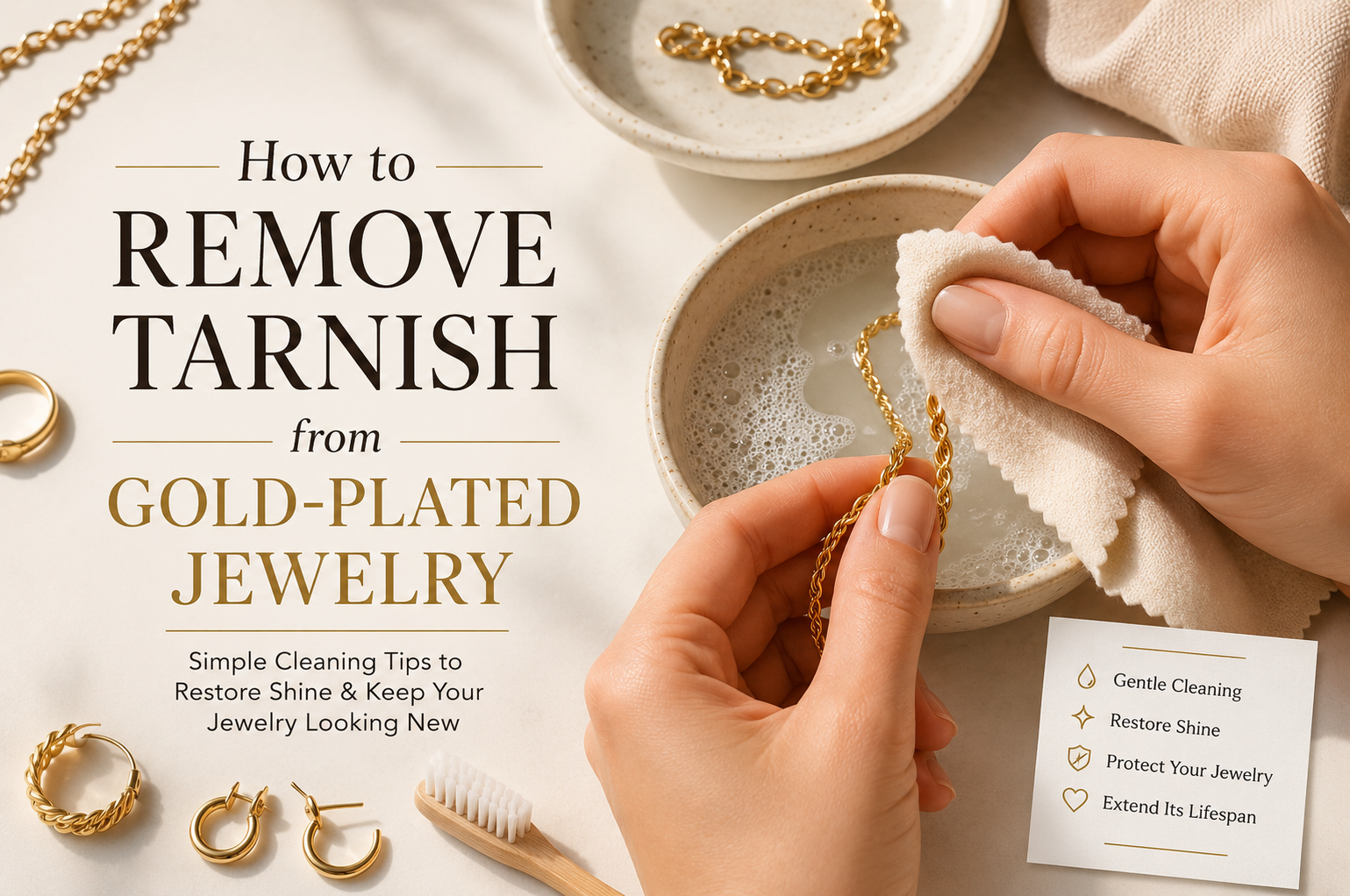 How to Remove Tarnish from Gold-Plated Jewelry