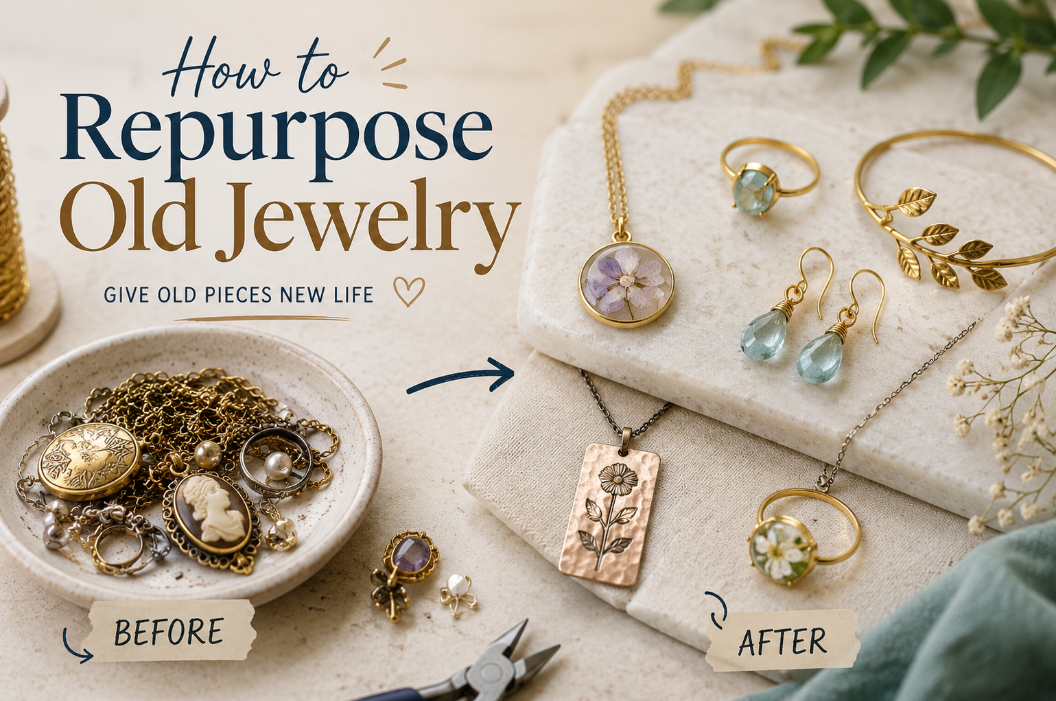 How to Repurpose Old Jewelry