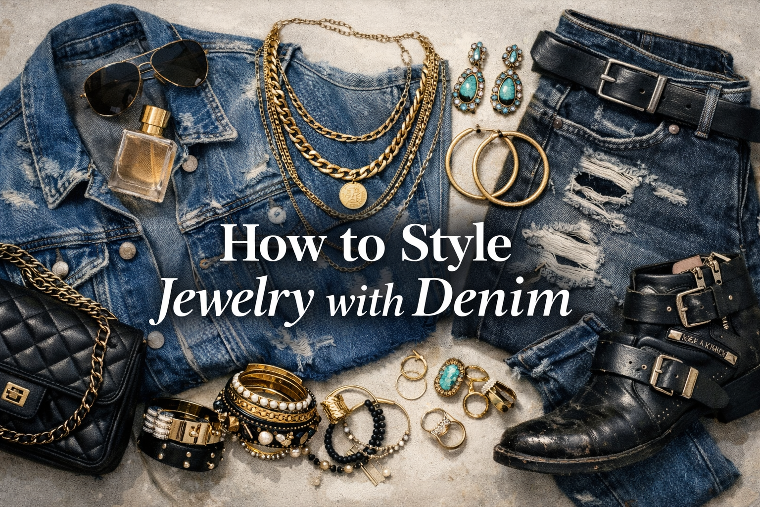 How to Style Jewelry with Denim