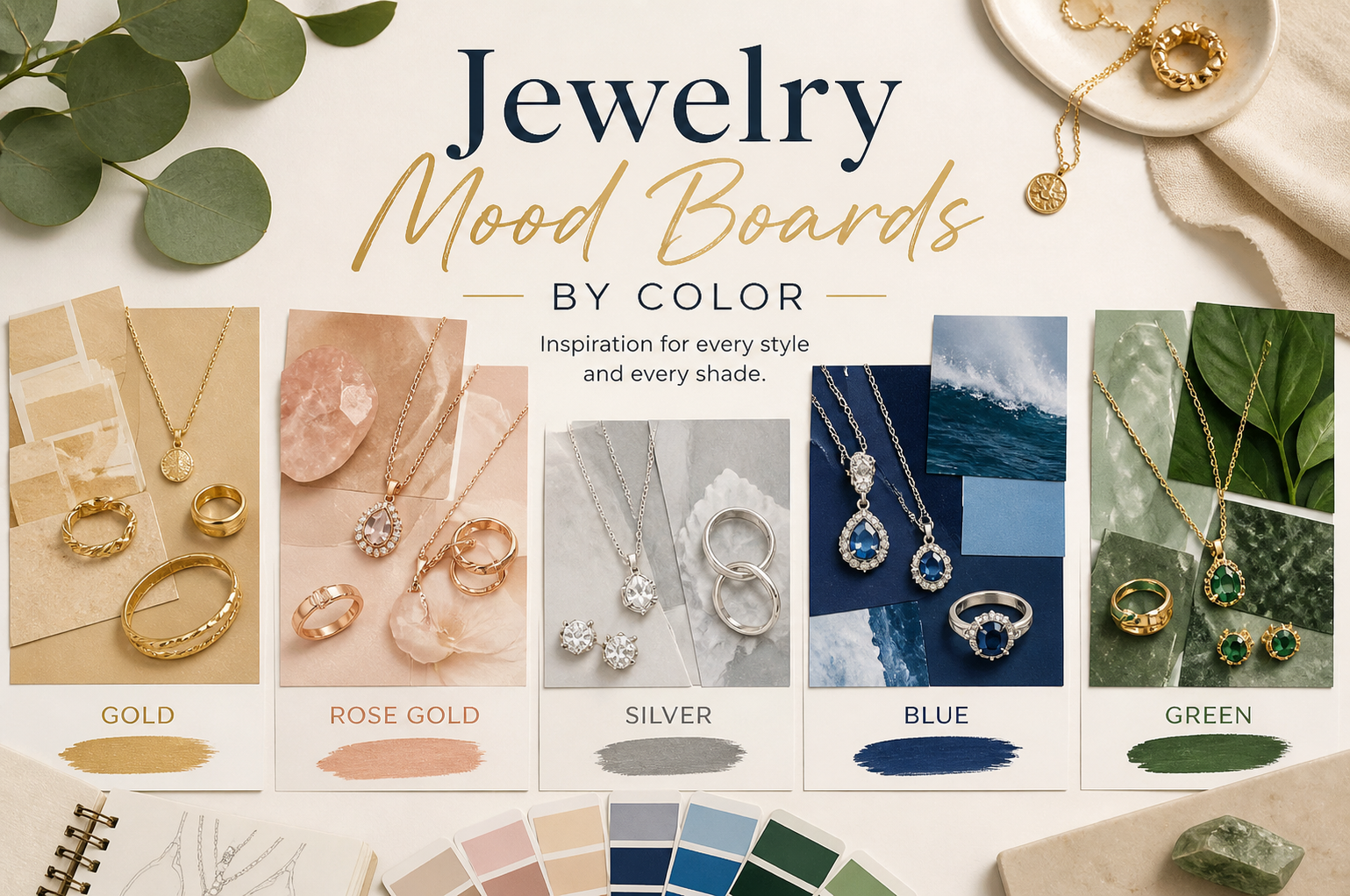 Jewelry Mood Boards by Color