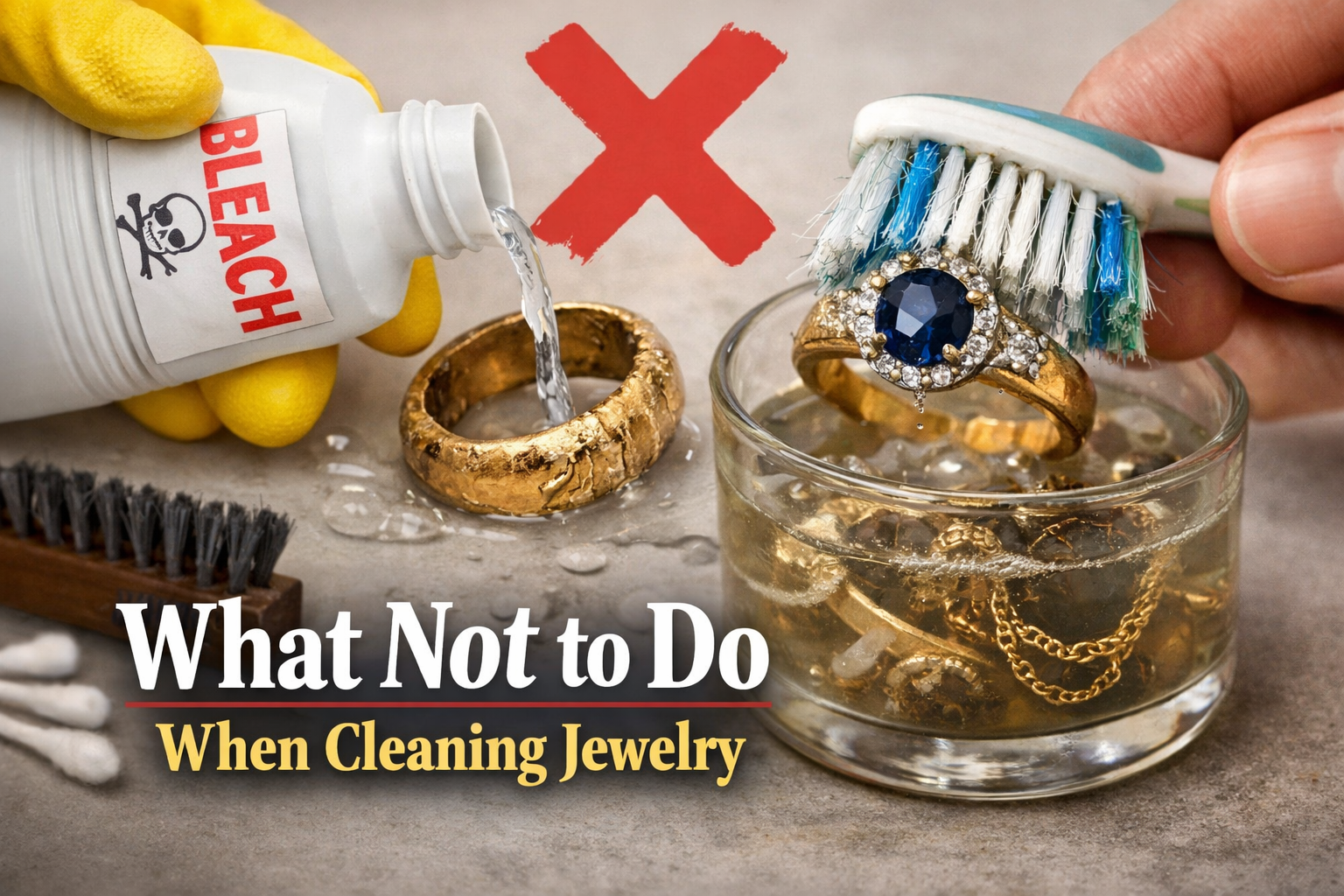 What Not to Do When Cleaning Jewelry