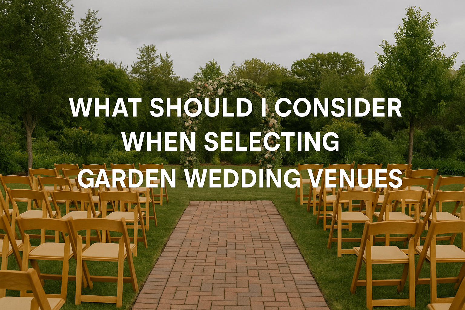 What Should I Consider When Selecting Garden Wedding Venues?