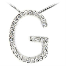 21607 - Rhodium Brass Pendant with AAA Grade CZ  in Clear