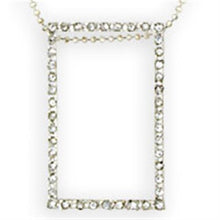 36516 - High-Polished 925 Sterling Silver Chain Pendant with Top Grade Crystal  in Clear