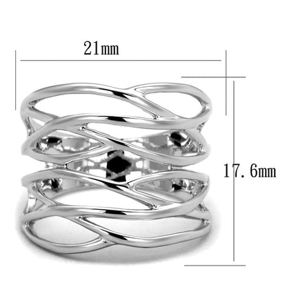 3W1065 - Rhodium Brass Ring with No Stone