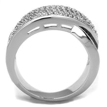 3W1089 - Rhodium + Ruthenium Brass Ring with AAA Grade CZ  in Black Diamond