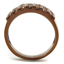 3W1164 - IP Coffee light Brass Ring with AAA Grade CZ  in Light Coffee