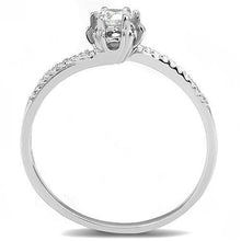 3W1392 - Rhodium 925 Sterling Silver Ring with AAA Grade CZ  in Clear