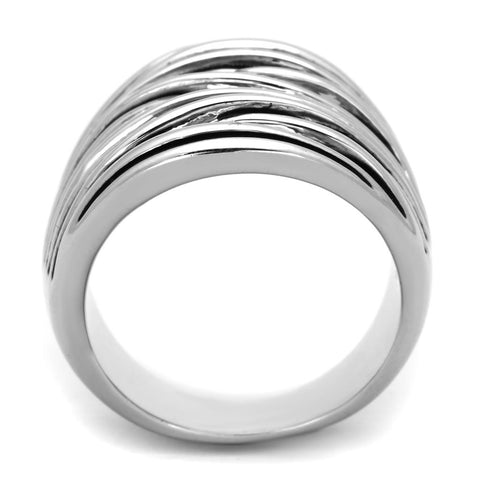 3W596 - Rhodium Brass Ring with Epoxy  in Jet