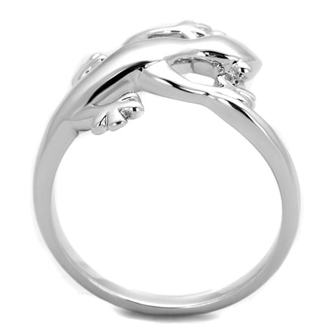 3W858 - Rhodium Brass Ring with No Stone