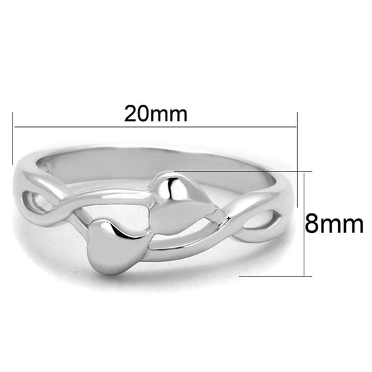 3W859 - Rhodium Brass Ring with No Stone