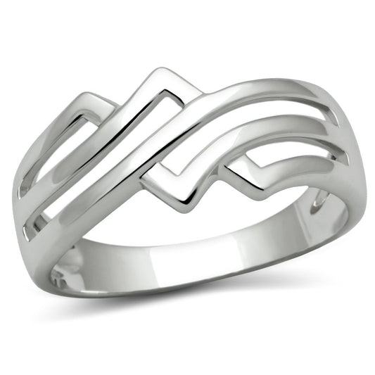 3W163 - Rhodium Brass Ring with No Stone