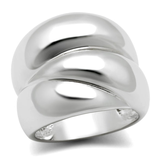 3W166 - Rhodium Brass Ring with No Stone