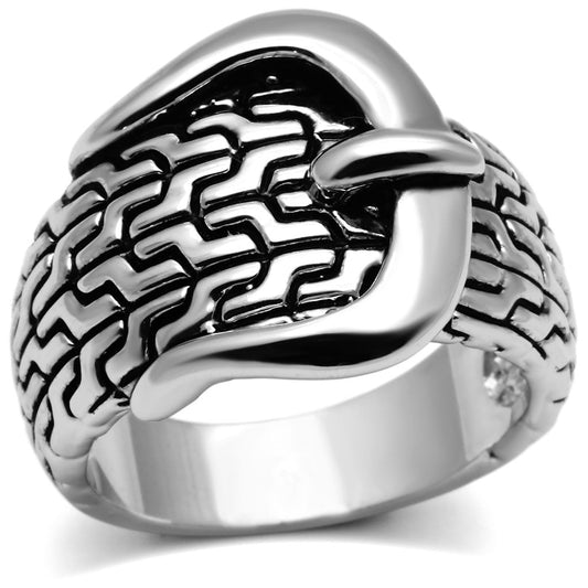 3W238 - Rhodium Brass Ring with No Stone