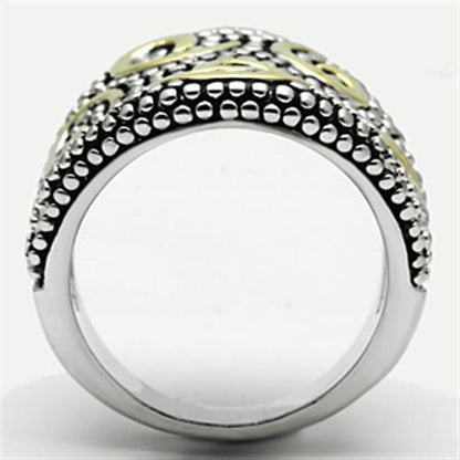 3W243 - Reverse Two-Tone Brass Ring with No Stone