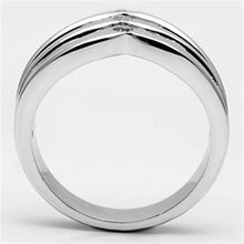 3W276 - Rhodium Brass Ring with AAA Grade CZ  in Clear