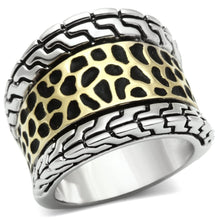 3W296 - Reverse Two-Tone Brass Ring with No Stone