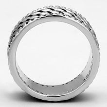 3W306 - Rhodium Brass Ring with AAA Grade CZ  in Clear