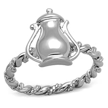 3W607 - Rhodium Brass Ring with No Stone