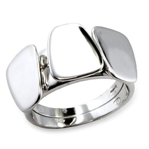 61518 - Rhodium Brass Ring with No Stone