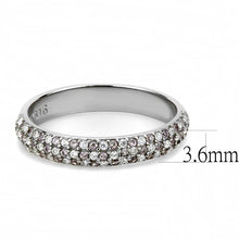 DA231 - High polished (no plating) Stainless Steel Ring with AAA Grade CZ  in Multi Color