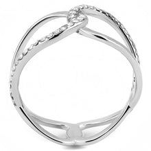 DA307 - No Plating Stainless Steel Ring with AAA Grade CZ  in Clear