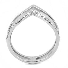 DA308 - No Plating Stainless Steel Ring with AAA Grade CZ  in Clear