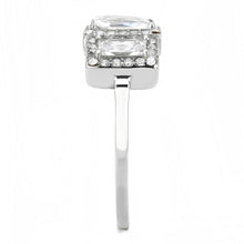 DA322 - No Plating Stainless Steel Ring with AAA Grade CZ  in Clear