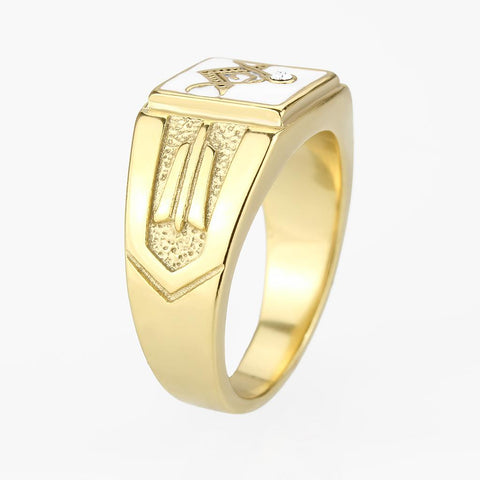 TK1159W - IP Gold(Ion Plating) Stainless Steel Ring with Top Grade Crystal  in Clear