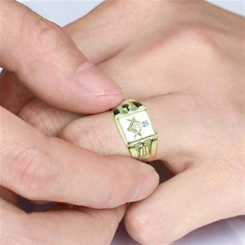 TK1159W - IP Gold(Ion Plating) Stainless Steel Ring with Top Grade Crystal  in Clear