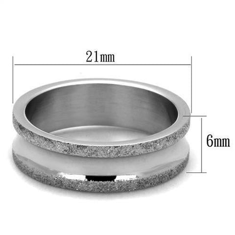 TK1666 - High polished (no plating) Stainless Steel Ring with No Stone