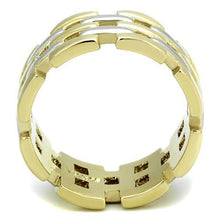 TK1705 - Two-Tone IP Gold (Ion Plating) Stainless Steel Ring with No Stone