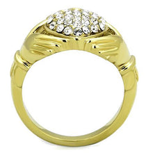 TK1724 - IP Gold(Ion Plating) Stainless Steel Ring with Top Grade Crystal  in Clear