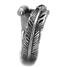 TK1967 - High polished (no plating) Stainless Steel Ring with Top Grade Crystal  in Siam