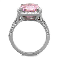 TK2027 - High polished (no plating) Stainless Steel Ring with AAA Grade CZ  in Rose