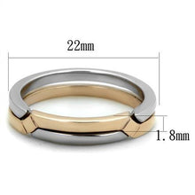 TK2031 - Two-Tone IP Rose Gold Stainless Steel Ring with No Stone