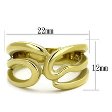 TK2036 - IP Gold(Ion Plating) Stainless Steel Ring with No Stone