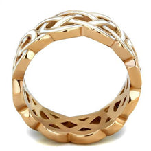 TK2159 - IP Rose Gold(Ion Plating) Stainless Steel Ring with Epoxy  in White
