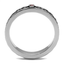 TK2566 - High polished (no plating) Stainless Steel Ring with Top Grade Crystal  in Rose