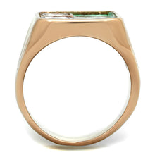 TK2737 - IP Rose Gold(Ion Plating) Stainless Steel Ring with Leather  in Multi Color